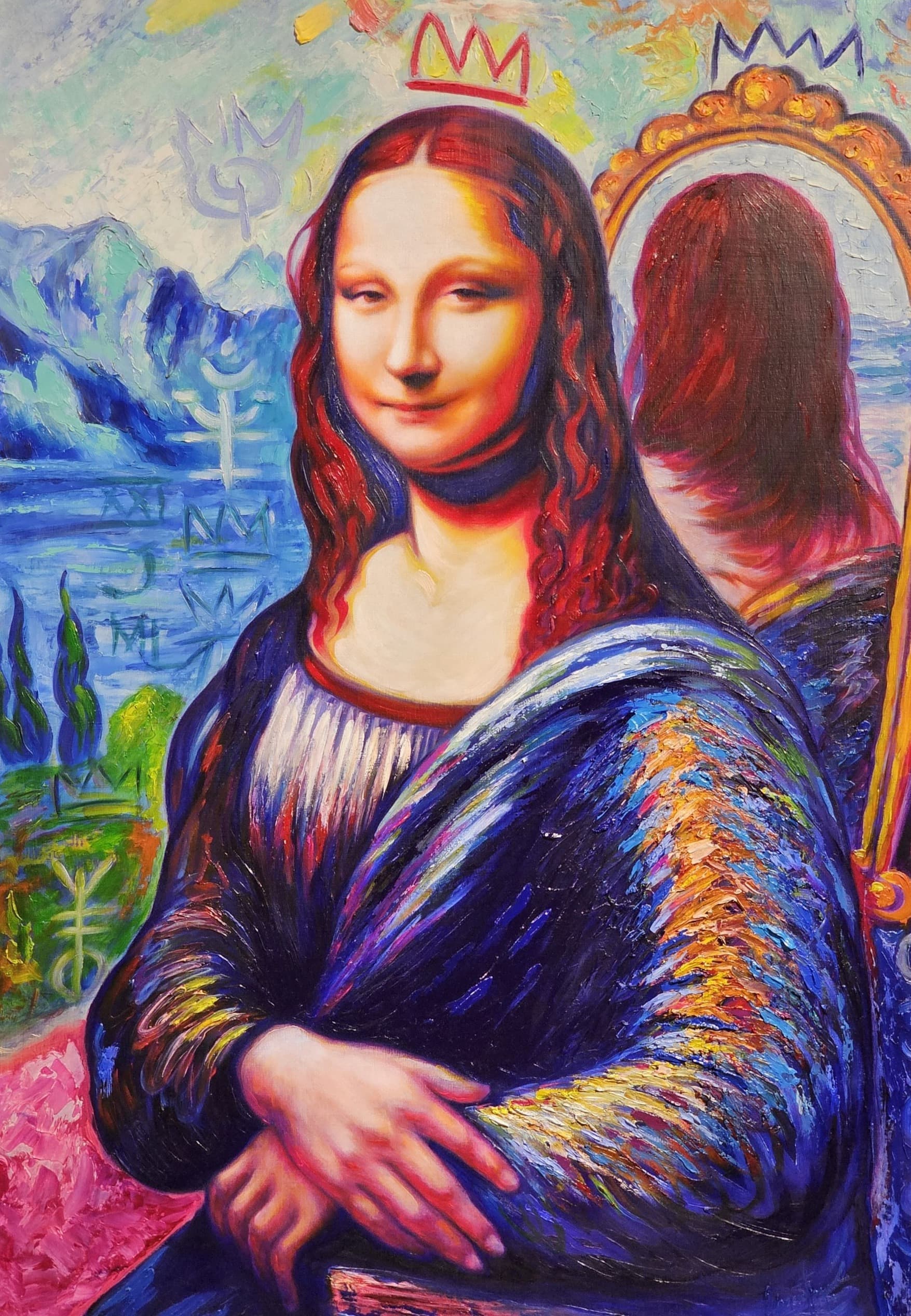 Mona Lisa in the Style of Basquiat