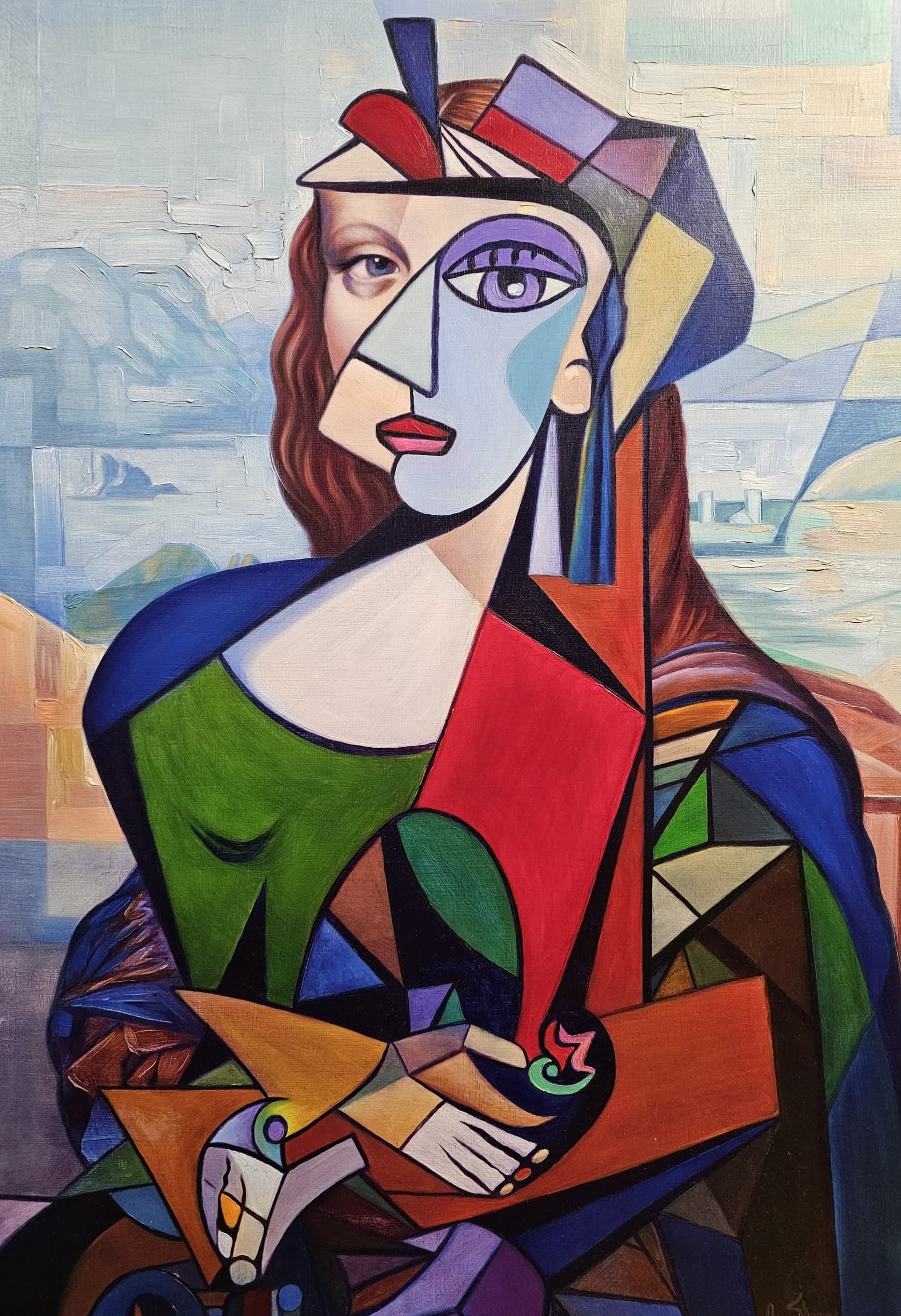Mona Lisa in the Style of Picasso